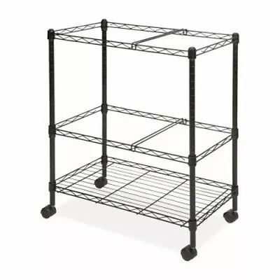 Lorell® Mobile Filing Cart 2-Tier Ltr/Lgl 26 X12-1/2 X30  Black (LLR45650) • $79.19