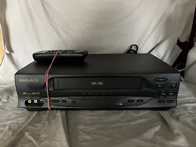 Philips Magnavox VHS VCR VR601BMX23 4 Head Hi-Fi With Remote Tested Working • $29.99