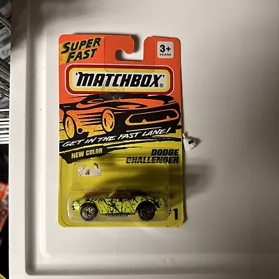 Vintage Matchbox #1 Dodge Challenger Yellow & Pink  1/64 Scale Diecast New • $13.99