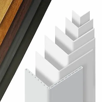 £14.10 • Buy UPVC Plastic Angle Corner Trim 90 Degree Rigid PVC Joint L Shaped Cover Bead 1m