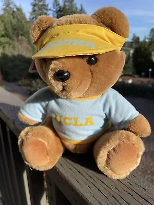 Vintage Dakin UCLA Bruins Bear Mascot Visor TShirt Plush MINT 1987 **RARE** • $45