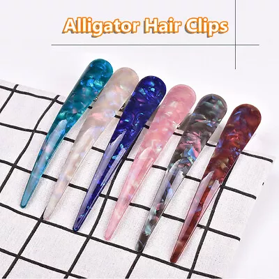 Large Alligator Hair Clips Metal Hairgrips Acetic Acid Hairpin Non-Slip • $14.29