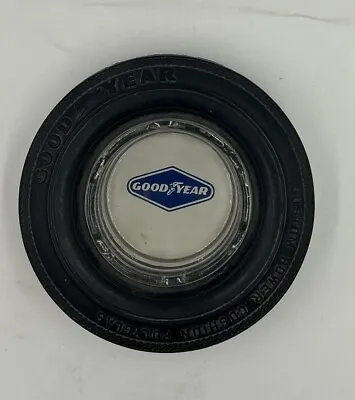 Vintage GOODYEAR Rubber Tractor Tire Ashtray Custom Power Cushion Polyglas  • $75.86