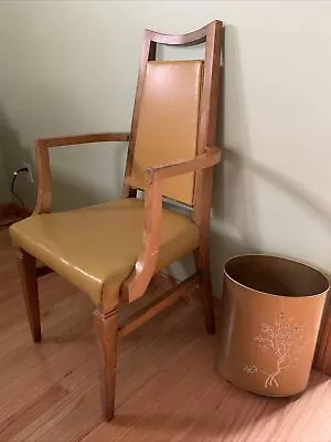 Vintage Mid Century Modern Bentwood Armchair MCM Harvest Good Vinyl Flaws • $100