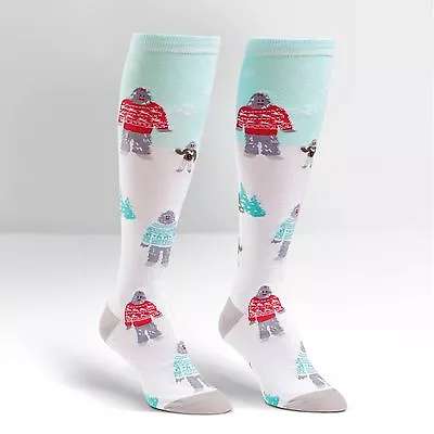 Nwt Sock It To Me The Yeti Family Xmas Knee High Socks Derby New Stylish Fun • $18