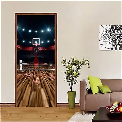 £75.68 • Buy 3D Basketball Hall Door Wall Mural Photo Wall Sticker Decal Wall AJ WALLPAPER AU