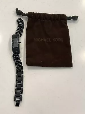 MICHAEL KORS Black Watch W/ Black Bling. With Pouch. #MK3308. NEW. • $129.99