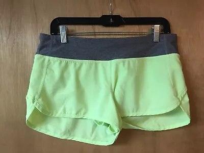 Lululemon Run Speed Shorts Women's Green 4 Way Stretch Running - Size 8 • $34.99
