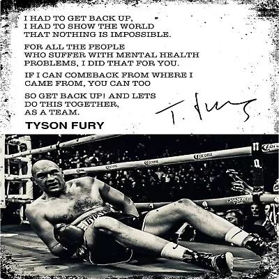 Vintage Retro Tyson Fury Boxing Quote Shed Gym Pub Bar Man Cave Metal 20cm SIGN • £5.99