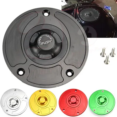 Tank Fuel Cap For Kawasaki Ninja Cover Keyless ZX6R CNC Gas Lock ZX10R 250R 650 • $19.99