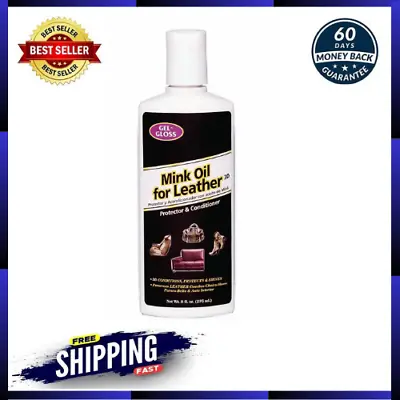 Mink Oil Leather Protector 8oz Conditioner Gel Gloss Shoes Sofa Belts Chair Home • $7.57