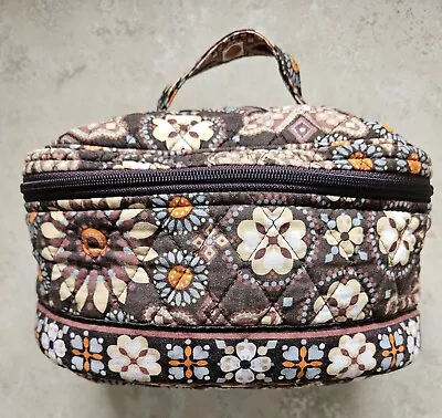 Vera Bradley Canyon Brown Flowers Cosmetic Makeup Bag Retired Pattern Pre-Owned  • $9.99