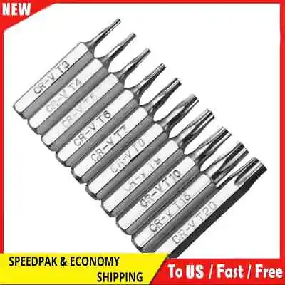 10pcs 4mm Torx T3 T4 T5 T6 T7 T8 T9 T10 T15 T20 Screwdriver Bit Set Repair Tools • $5.28