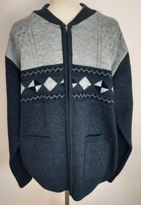 £5.99 • Buy Guv'nors Sized M Blue And Grey Men's Zipped Cardigan