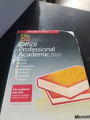 Microsoft Office Professional 2010 Academic.used.see Pictures.As Is! • $25