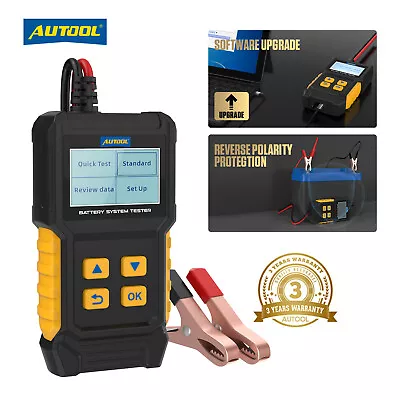 AUTOOL BT360 8-20V Car Battery Tester Digital Battery Analyzer Cranking Charging • $19.99