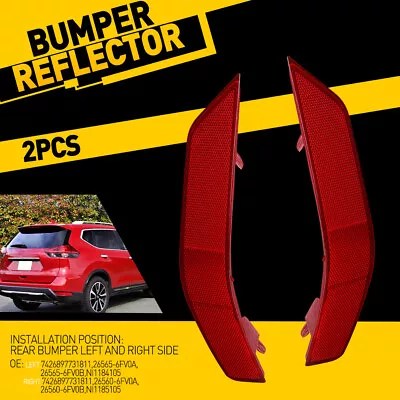 For 2017-2020 Nissan Rogue Bumper Rear Reflector Light Case Left 2X & Right Side • $18.99