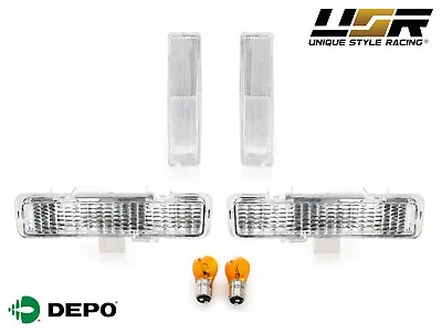 All CLEAR Corner Lamp + Bumper Signal Light For 83-93 Chevy S10 S15 Blazer Jimmy • $62.95