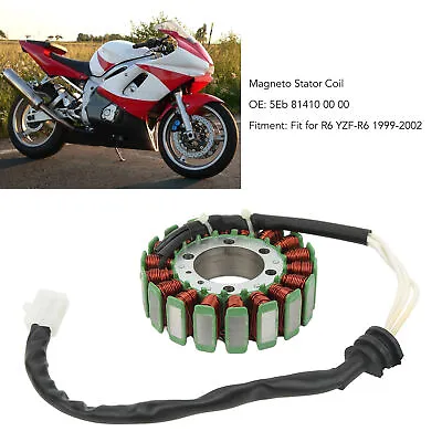 ◇ Magneto Generator Stator Coil Copper 5Eb 81410 00 00 Plug And Play For YZF R6 • £49.44