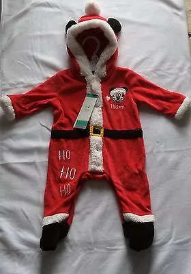 Mickey Mouse - Hooded Santa Suit - Up To 3 Months - Brand New • £7.99