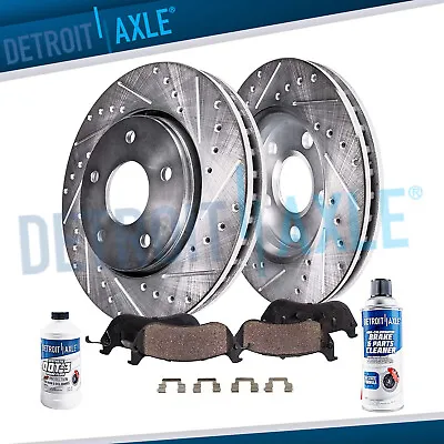 Front Drilled Rotors & Ceramic Brake Pads For Mercedes-Benz CLK350 CLK320 SLK280 • $101.78