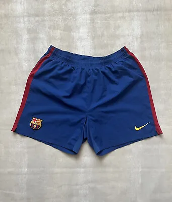 FC Barcelona 2010 2011 Football Soccer Shorts NIKE 343809-496 Size L Men’s Blue • $29.99