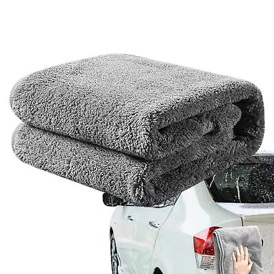 2 X Microfiber Towel Car Wash Super Absorbent Car Cleaning Detailing Cloth Auto • $10.52