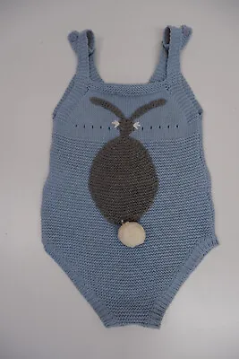 £36 • Buy Stella Mccartney Kids Blue Baby Romper Suit Age 18m Months Girls Vgc Wool Knit