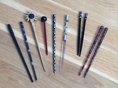 Vintage To Now Wooden Acrylic Beaded HAIR STICKS Hair-Do Stix Pairs & Single Lot • $24.99