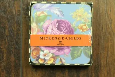 New MacKENZIE-CHILD Set Of 4 Flower Market Placemats COASTERS Cocktail Barware • $50