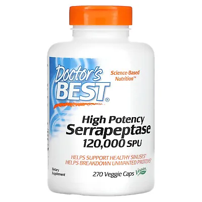 High Potency Serrapeptase 120000 SPU 270 Veggie Caps • $69.19