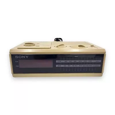 Sony Dream Machine ICF-C2W Clock Alarm Radio FM/AM Digital Retro Vintage Works • $14.89