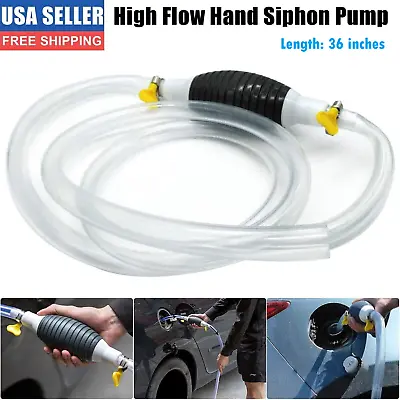 Largest Manual Hand Siphon Syphon Transfer Pump Fluid Liquid Water Gas Gasoline • $6.99