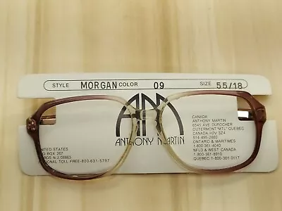 Vintage Anthony Martin Eyeglass Frame Two-Tone Brown Morgan 55-18-145 80's NOS • $9.99