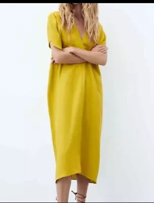 Zara Linen Blend Tunic Dress Preowned Sz XXL • $20