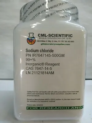 Sodium Chloride 99+% Inorganic Reagent® 500g   • $48.20