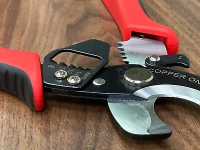 Heavy Duty Cable Cutter & Stripper Cuts Up To 1/0 AWG Strips 8-14 Gauge Wire USA • $25.99