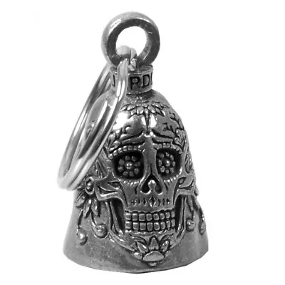 Sugar Skull Motorcycle Bell Guardian Angel Good Luck Gremlin Bell  • $14.92