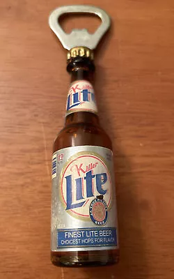 Miller Lite KILLER Lite Beer Bottle Opener Man Cave Refrigerator Magnet • $1.50