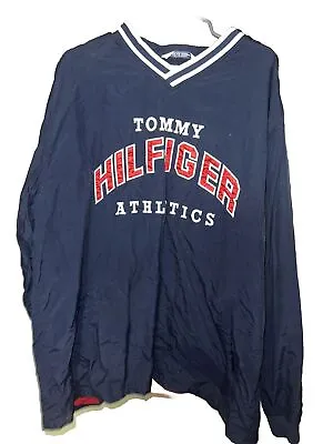 Vintage Tommy Hilfiger Athletics Windbreaker Spell Out Size Mens XL Tommy • $17.50