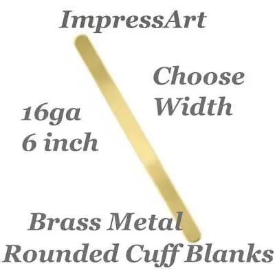 ImpressArt Rounded Brass Strip Cuff Bangle Bracelet Blanks For Metal Stamping  • £3.35