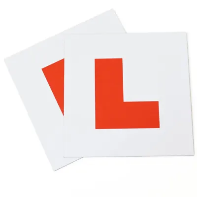 2 X FiXte Magnetic Vehicle Learner L Plates PVC Plastic Car Lorry Motorbike Van • $3.72