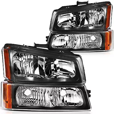 Fit For 2003-2006 Silverado 1500 2500 4.3L 4.8L 5.3L Headlight Assembly Pair • $61.99