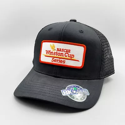 $38 • Buy Nascar Hat Winston Cup Vintage Trucker Black Richardson 112 Style Fit By BK Hats