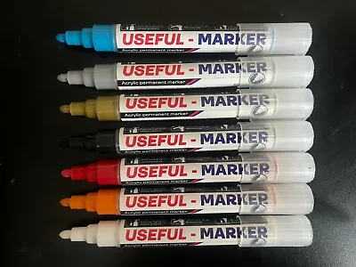 £2.75 • Buy Acrylic Paint Marker Pens Permanent For Glass ,Plastic, Fabric, Stone,wood,tyre