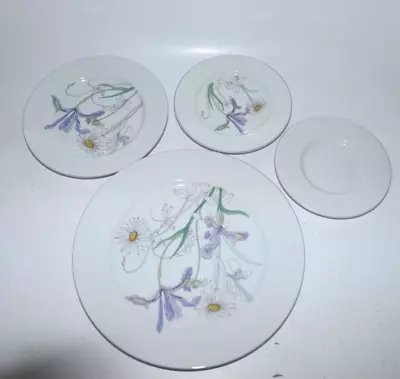 Block Spal HILLSIDE Watercolors Mary Lou Goertzen Plates Set Of 4 • $29.99