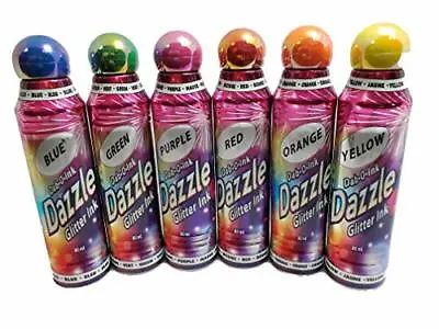 6-Pack Dazzle Glitter Bingo Dauber Ink Mixed Colors • $21.21