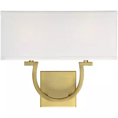 2 Light Wall Sconce-12 Inches Tall By 14 Inches Wide-Warm Brass Finish - Wall • $117.95