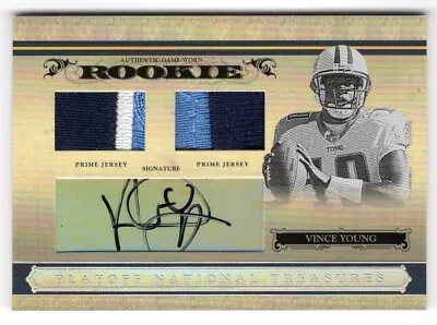 VINCE YOUNG 2006 National Treasures Auto Dual RC Patch #41/99 **true Rookie** • $79.75