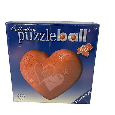 SEALED Ravensburger 60 Piece Puzzleball Puzzle Heart 2008 Valentine I Love You • $19.99